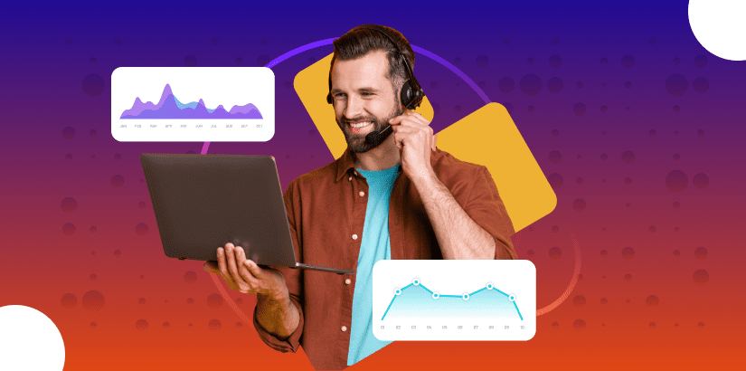 man looking at laptop with sales enablement KPIs